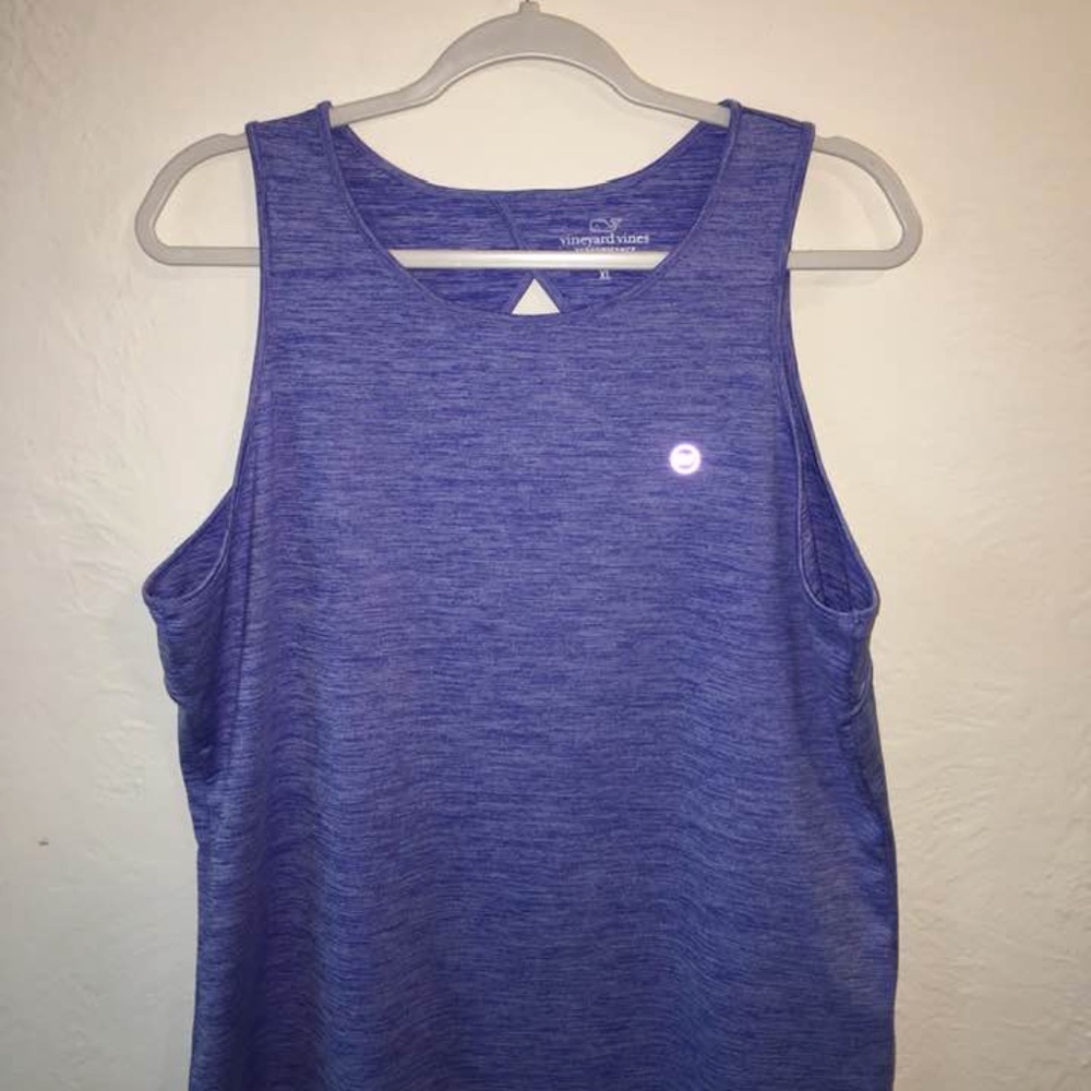 Vineyard Vines Purple Heathered Performance Tank Top
